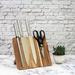 Kitchen Bear Foldable Acacia Wood Magnetic Knife Block Wood in Brown | 8.6 H x 9 W x 5.3 D in | Wayfair KB1010