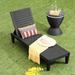 Latitude Run® 75" Long Reclining Single Chaise Plastic in Black | 11 H x 23 W x 75 D in | Outdoor Furniture | Wayfair