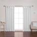 Eider & Ivory™ Molloy Solid Blackout Thermal Tab Top Curtain Panels Polyester in Gray/White | 96 H in | Wayfair DDFB2123736B4952BE691ECE28F97AC5