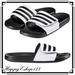 Adidas Shoes | Adidas Men’s Unisex Adilette Comfort Slide Sandal | Color: Black/White | Size: Various