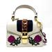 Gucci Bags | Gucci Sylvie Calfskin Embroidered Shoulder Bag | Color: Blue/White | Size: Os