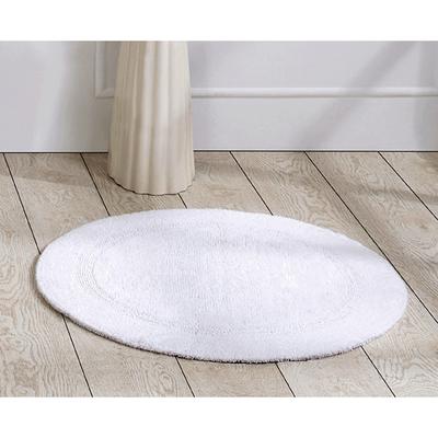 Lux Collections Bath Mat Rug 30" Round by Better Trends in White