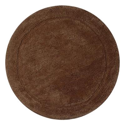 Bloomfield Round Bath Rug Collection by Home Weavers Inc in Chocolate (Size 30" ROUND)
