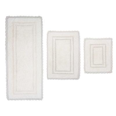 Casual Elegance 3-Pc. Bath Rug Collection by Home Weavers Inc in Ivory