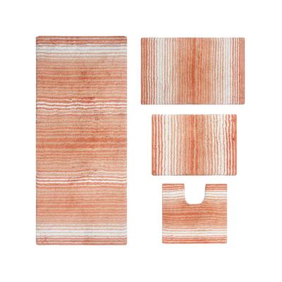 Gradiation 4-Pc. Set Bath Rug Collection by Home Weavers Inc in Coral