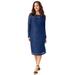 Plus Size Women's Stretch Lace Shift Dress by Jessica London in Evening Blue (Size 36)