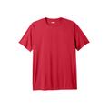 Men's Big & Tall No Sweat Crewneck Tee by KingSize in Red (Size 3XL)