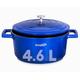 Premium 24cm/ 4.6L Non Stick Casserole Dish with Lid - Versatile Oven to Hob Heavy Duty - Induction Ready, German Greblon Coating for Chemical Free Cooking - Blue