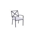 San Marino X-Back Outdoor Aluminum Dining Armchair with Cushion - Set of 2 - Belmont Home 97678ACH