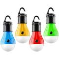 4 Packs LED Camping Light Bulbs Tent Lamp with Clip Hook Portable Hanging Lantern Battery Powered Emergency Light Mini Camper Light