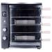 Brazilian Flame Brazilian Gas Rotisserie Grill with 5 Skewers in Black