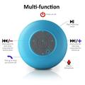 Mini Waterproof Bluetooth Speaker Box 3.0 Bluetooth Speaker Handsfree Portable Speakerphone Built-in Mic Control Buttons Dedicated Suction Cup for Shower and Outdoor Blue