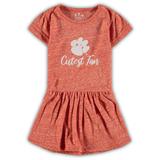 Infant Girls Orange Clemson Tigers Knobby Slub T-Shirt Dress