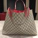 Gucci Bags | Gucci Reversible Tote | Color: Red/Tan | Size: Os
