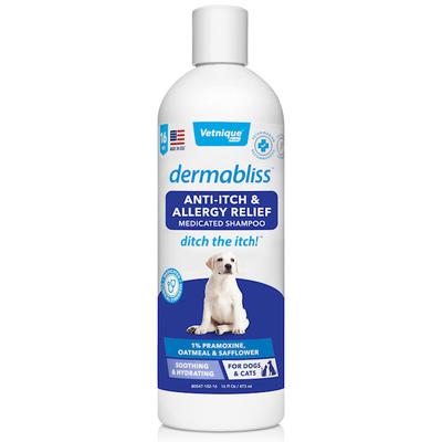 Vetnique Labs Dermabliss Anti-Itch & Allergy Relief Shampoo for Pets, 16 fl. oz., 16 FZ