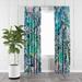 Folk N Funky Inverted Color Peony Window Floral Semi-Sheer Curtain Panels Metal | 52 H in | Wayfair WC404-4052