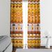 Folk N Funky Window Abstract Semi-Sheer Curtain Panels Polyester | 82 H in | Wayfair WC422-2082