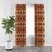 Folk N Funky Groovy Circle Retro Window Geometric Semi-Sheer Curtain Panels Polyester | 61 H in | Wayfair WC413-2061