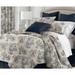 The Tailor's Bed Promenade 2 Piece Duvet Cover Set Cotton in White/Blue | King Duvet Cover + 2 Shams | Wayfair PRO2-CLG-BLU-DCV-KG-3PC