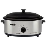 Nesco® 4816-25 6-Quart Stainless Steel Roaster Oven Ceramic/Metal/Steel in Gray | 10.236 H x 11.614 W x 16.732 D in | Wayfair
