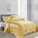 House of Hampton® Burnam Oversized Modern & Contemporary 4 Piece Quilt Set Polyester/Polyfill/Microfiber/Satin in Yellow | Wayfair BNFQSATIN03-GOLD