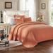 Winston Porter Wellkamp 100% Cotton Reversible Quilt Set Cotton in Orange | Cal. King Quilt + 2 Shams | Wayfair JHW-595-CK