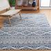 Blue/Navy 0.39 in Indoor Area Rug - Foundry Select Cobos Geometric Ivory/Navy Area Rug Polypropylene | 0.39 D in | Wayfair