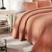 Winston Porter Wellkamp 100% Cotton Reversible Quilt Set Cotton in Orange | King Quilt + 2 Shams | Wayfair JHW-595-K