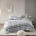 Mistana™ Teen Aadhya Cotton Jacquard Duvet Cover Set Cotton in Gray | Full/Queen Duvet Cover + 2 Shams + 2 Throw Pillows | Wayfair