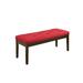 Red Barrel Studio® Nofer Bench Wood in Red/Pink/Gray | 20 H x 19 W x 49 D in | Wayfair C1B14943952B4C28BA11F851B1192F79