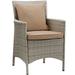 Bocabec Beige Patio Wicker Rattan Dining Armchair by Havenside Home