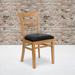 Ladder-back Wood Restaurant Chair - 17.5"W x 20"D x 33.75"H