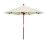 California Umbrella 9' Round Marenti Wood Frame Market Umbrella with Pacifica Fabric, Base Not Included