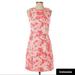 J. Crew Dresses | J.Crew Salmon Tropical Sheath Dress Back Cutout | Color: Orange/White | Size: 4