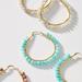 Anthropologie Jewelry | Euc Anthropologie Cleo Hoop Earrings | Color: Blue | Size: Os