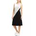 Athleta Dresses | Athleta Diagonal Colorblock Midi Dress | Color: Black/Gray | Size: S