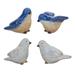 "Bird (Set of 4) 2.5""H Resin - Melrose International 82410DS"