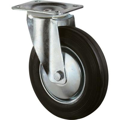 Bs-r Lenkrolle 125mm L400.B55 Platte,Gummi schw.,RL Image