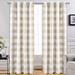 DriftAway Buffalo Check Woven Plaid Pattern Lined Blackout Thermal Insulated Window Curtain