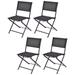 Set of 4 Outdoor Patio Folding Chairs - 20.9" x 18.1" x 32.3" (L x W x H)