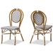 Alaire Classic French Stackable Bamboo Bistro Dining Chair (Set of 2)