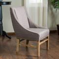 Linen Solid Wood Side Chair Faux Leather/Wood/Upholstered/Fabric in Gray Laurel Foundry Modern Farmhouse® | 36.5 H x 23 W x 27 D in | Wayfair