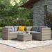 Latitude Run® Fladseth 4 Piece Patio Sectional Wicker Rattan Seating Group w/ Storage Box Synthetic Wicker/All - Weather Wicker/Wicker/Rattan | Wayfair