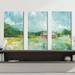 Rosalind Wheeler Horizon Farm - 3 Piece Wrapped Canvas Painting Set Canvas in White | 24 H x 36 W x 0.75 D in | Wayfair