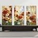 Red Barrel Studio® Garden View - 3 Piece Wrapped Canvas Painting Set Canvas in White | 24 H x 36 W x 0.75 D in | Wayfair