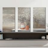 Red Barrel Studio® Cotton Willow Still Life I - Multi-Piece Image Wrapped Canvas Painting Print Canvas in White | 24 H x 36 W x 0.75 D in | Wayfair