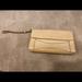 J. Crew Bags | J Crew Leather Wristlet Purse | Color: Cream/Tan | Size: Os