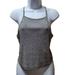 Brandy Melville Tops | Brandy Melville Women's/Junior's One Size Textured Racerback Crop Tank Grey | Color: Gray | Size: One Size