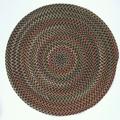 Colonial Mills 16 Chocolate Brown and Red All Purpose Handcrafted Reversible Round Area Throw Rug