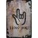 Wall Sign I love you sign language ASL hand Decorative Art Wall Decor Funny Gift